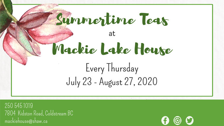 Summertime Teas at Mackie Lake House