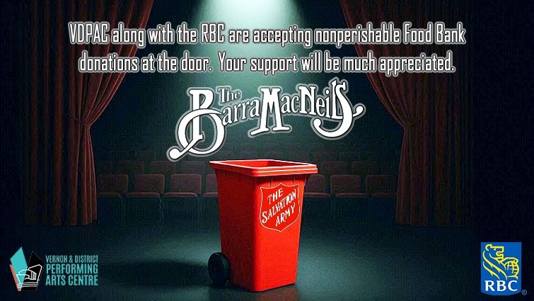 VDPAC along with the RBC are accepting nonperishable Food Bank donations at the door.  Your support will be much appreciated.