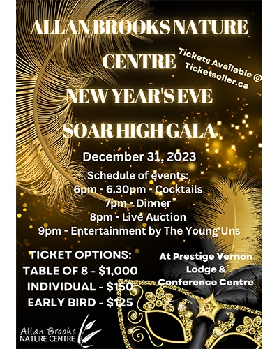 Allan Brooks Nature Centre New Year's Eve Soar High Gala