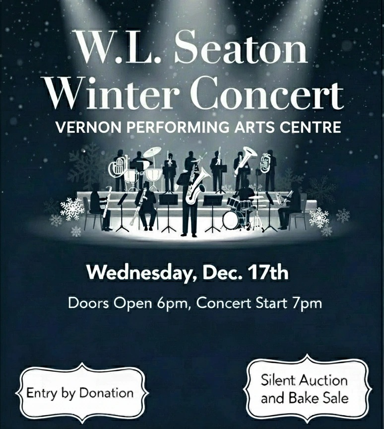 W.L. Seaton Band Winter Concert Poster